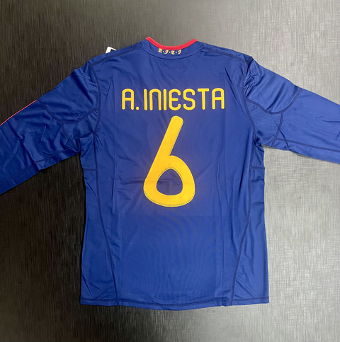 Camiseta RETRO Manga Larga España Suplente 2010 Iniesta 6