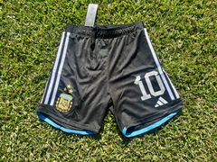 Short Argentina HeatRdy Negro 2023/24 con el 10 (Messi) - Janisal Deportes