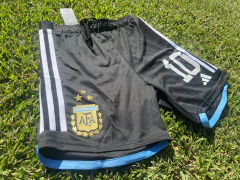 Short Argentina HeatRdy Negro 2023/24 con el 10 (Messi)