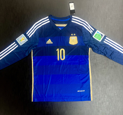Imagen de Camiseta RETRO Manga Larga Argentina 2014 Suplente Azul Messi 10