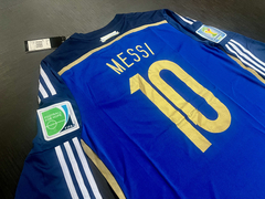 Camiseta RETRO Manga Larga Argentina 2014 Suplente Azul Messi 10