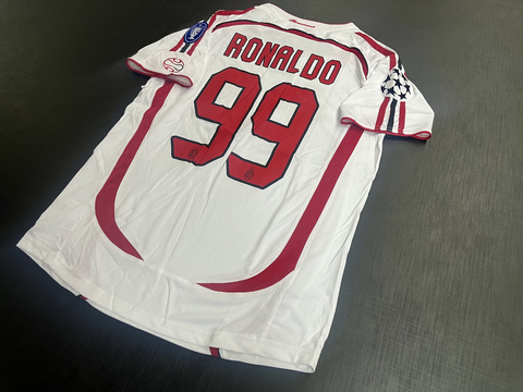 Camiseta RETRO Milan Suplente 2006/07 Blanca Ronaldo 99