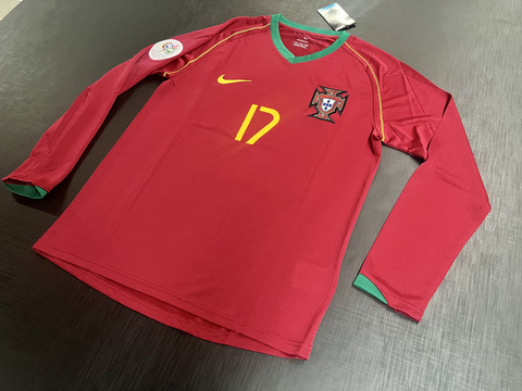 Camiseta RETRO Manga Larga Portugal Titular 2006 C. Ronaldo 17