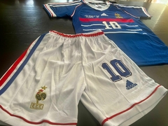 Kit de Niños Retro Francia Titular Zidane 1998 - Janisal Deportes