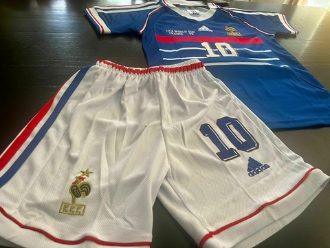 Kit de Niños Retro Francia Titular Zidane 1998