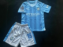 Kit de Niños Manchester City Titular Alvarez 2023/24 en internet