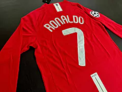 Camiseta Manchester United Retro Titular Ronaldo 2007/08 Manga Larga - comprar online