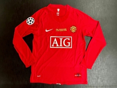 Camiseta Manchester United Retro Titular Ronaldo 2007/08 Manga Larga - Janisal Deportes