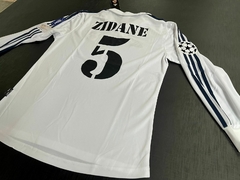 Camiseta Real Madrid Titular Zidane 2001/02 Manga Larga