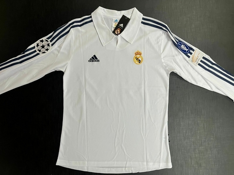 Camiseta Real Madrid Titular Zidane 2001/02 Manga Larga