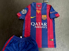 Imagen de Kit de Niños Retro Barcelona Titular Messi 2014/15
