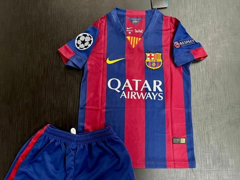 Kit de Niños Retro Barcelona Titular Messi 2014/15