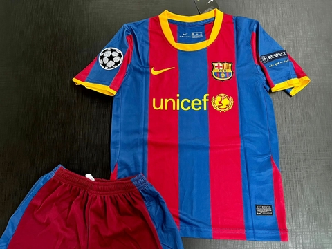 Kit de Niños Retro Barcelona Titular Messi 2010/11