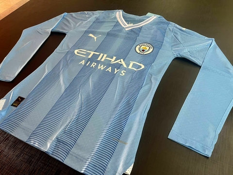 Camiseta Manga Larga Manchester City Authentic Titular Alvarez 2023/24 Match