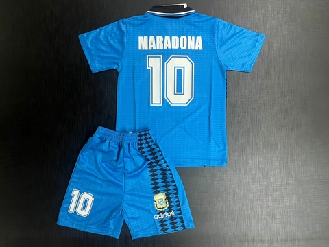 Kit de Niños Retro Argentina Suplente Maradona 1994