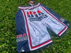 Short NBA Estados Unidos Blanco (bolsillos con cierres) en internet