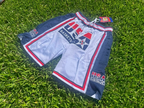 Short NBA Estados Unidos Blanco (bolsillos con cierres)