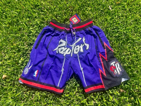 Short NBA Toronto Raptors Violeta (bolsillos con cierres)