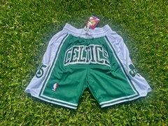 Short NBA Boston Celtics Verde y Blanco (bolsillos con cierres) - comprar online