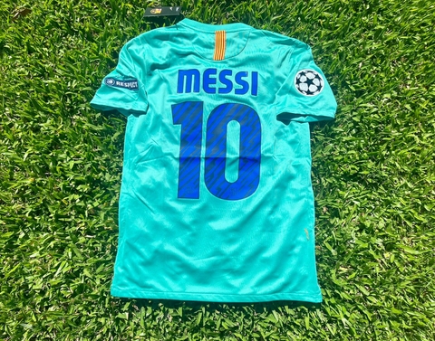 Camiseta RETRO Barcelona Suplente Verde Messi 2010/11