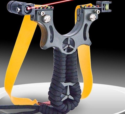 Estilingue com Mira a Laser