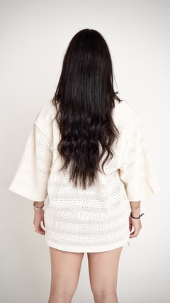 Camisa Bottom Croche Bege