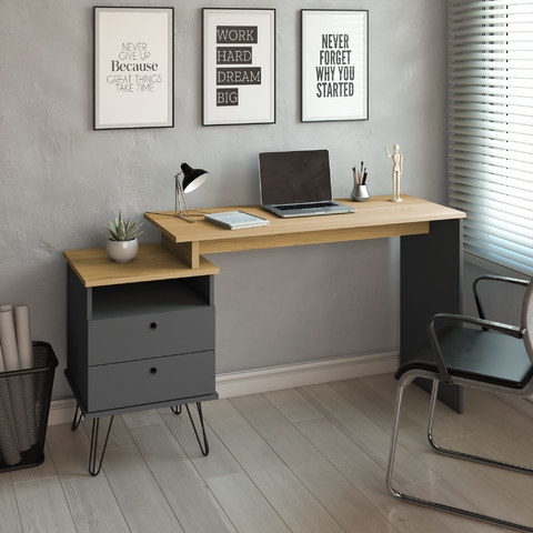 Escrivaninha PLUS Olmo/preto.