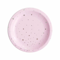 PLATO POLIPAPEL CON ESTRELLAS X10