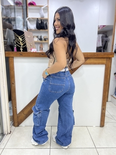 CALÇA JEANS WIDELEG CARGO - comprar online