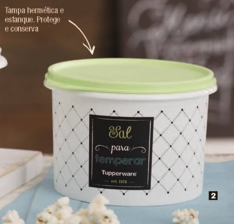Tupper Caixa Sal Bistro Tupperware Mantimentos Pote 1,3kg