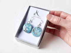 Aros colgantes turquesa