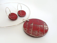 Gargantilla de plata con Medallón Red - comprar online