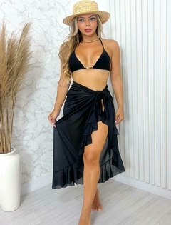 Pareo Longo com Bordas Onduladas – Leve e Estiloso na internet