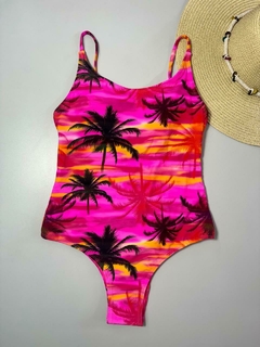 Maiô Estampado Coqueiros com Bojo Removível na internet