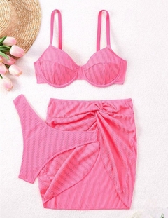 Biquíni Feminino 3 Peças com Saia – Look Completo para Praia