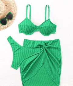 Biquíni Feminino 3 Peças com Saia – Look Completo para Praia - comprar online