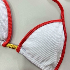 Biquíni Cortininha Texturizado com Detalhe Dourado – Único e Colorido - loja online