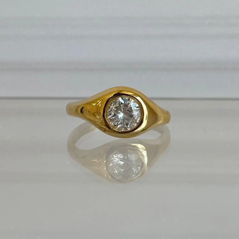 ANILLO AJUSTABLE ZIRCONIA CIRCULAR INCRUSTADA