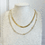 COLLAR DOBLE CADENA BOLITAS Y PLANCHADA