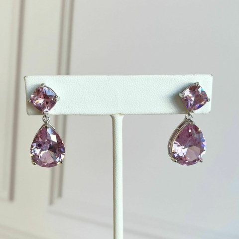 ARETES DE NOCHE GOTA ZIRCONIAS