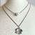 COLLAR DOBLE DIJE FLOR Y PERLA - comprar en línea