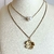 COLLAR DOBLE DIJE FLOR Y PERLA