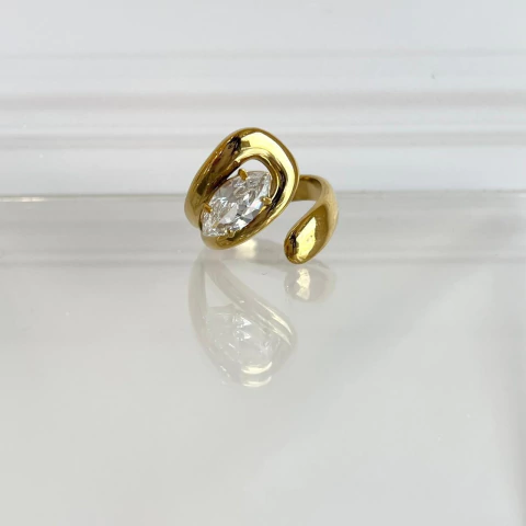 ANILLO ENCONTRADO ZIRCONIA OVALO