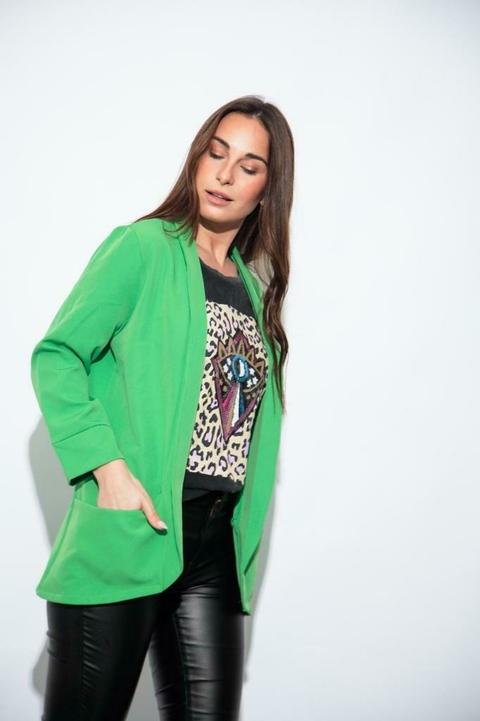 Blazer Sastrero Verde Loro Art.200001