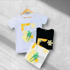 Remera flores amarillas Art 101774