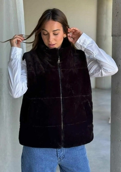 Chaleco puffer piel de conejo Air 1