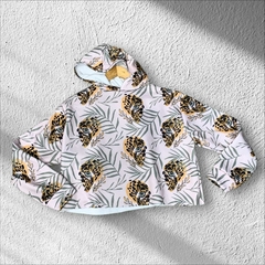 Buzo al corte frisa estampado capucha Art 270146 - comprar online
