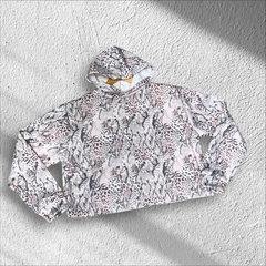 Buzo al corte frisa estampado capucha Art 270146 - tienda online