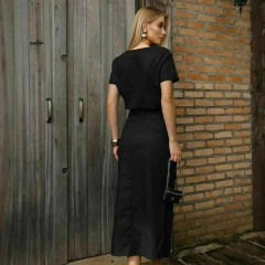 CONJUNTO LINEN BLUSA E SAIA - comprar online