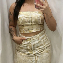 TOP CROPPED C/ FOIL. na internet